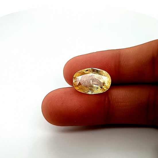 Yellow Sapphire (Pukhraj) 7.42 Ct Best Quality